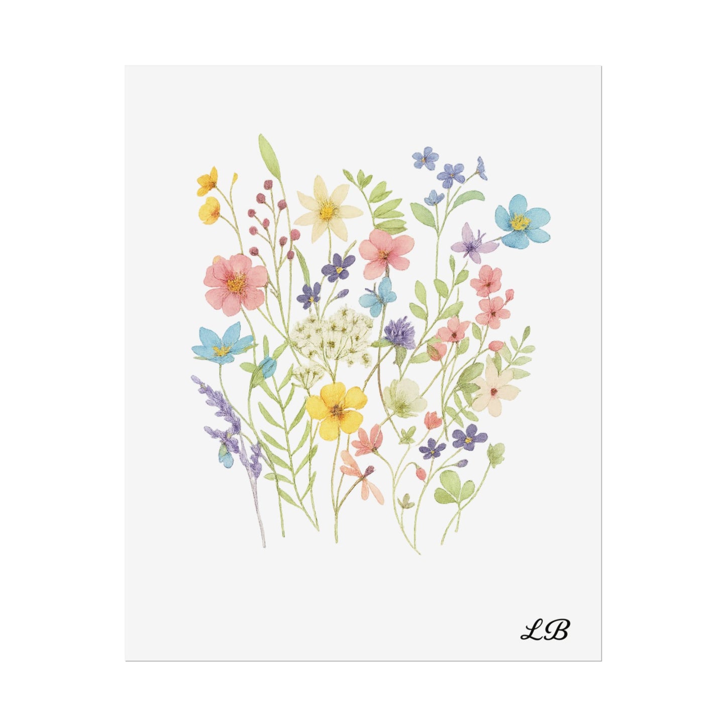 Floral Print Wall Poster - Watercolor Wilds