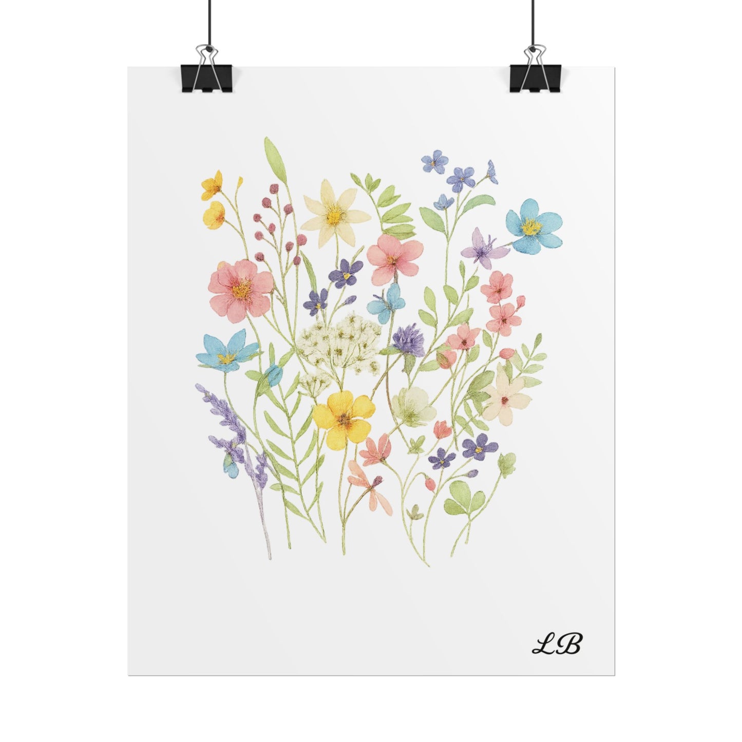 Floral Print Wall Poster - Watercolor Wilds