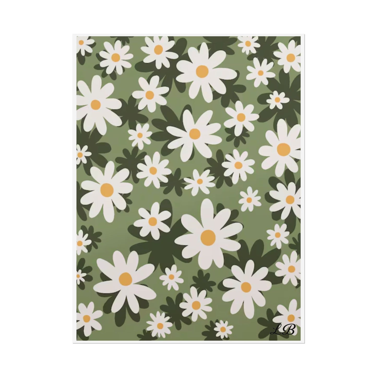 Floral Print Wall Poster - Daisy Dusk