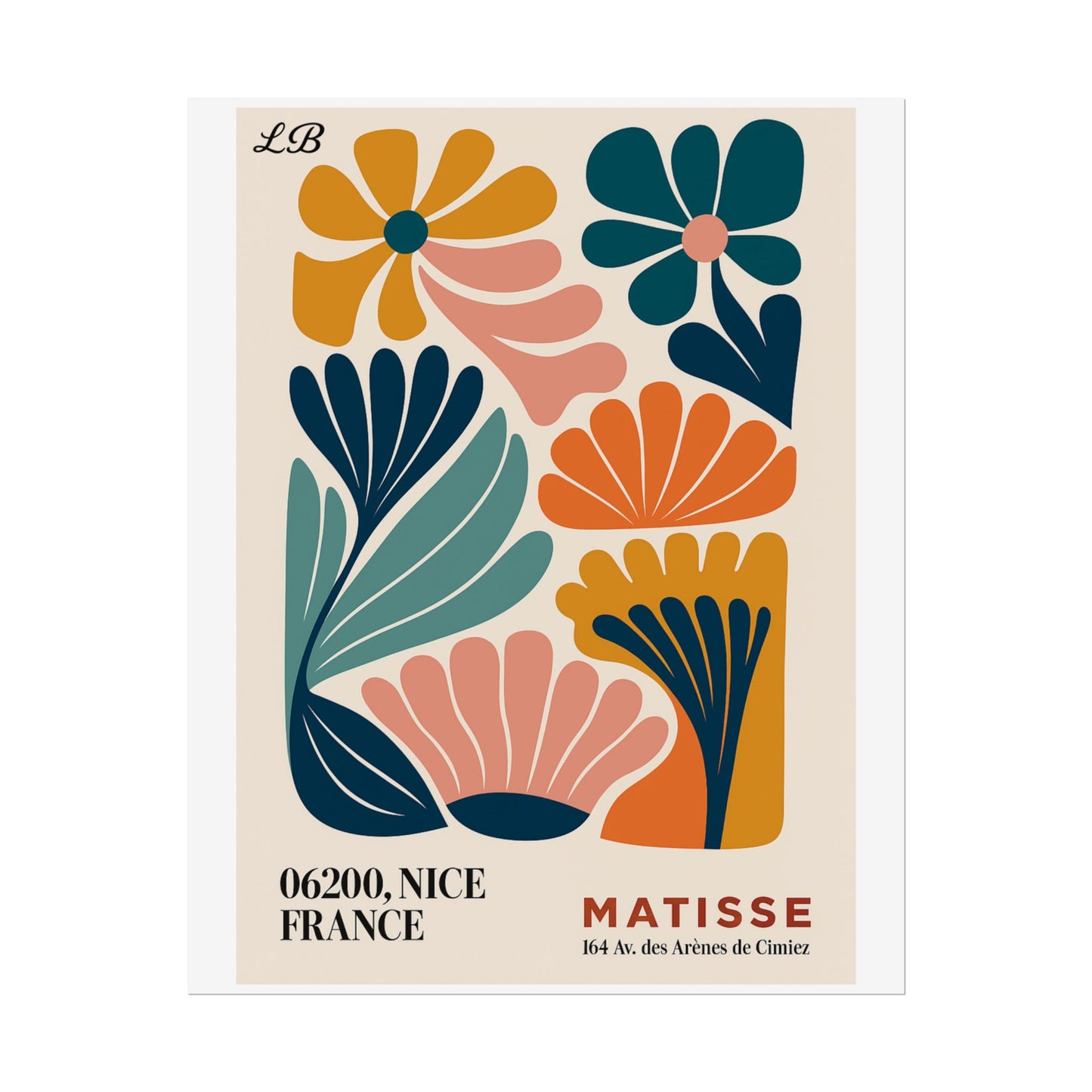Floral Print Wall Poster - Matisse Bloom