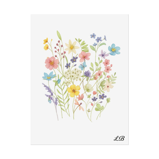 Floral Print Wall Poster - Watercolor Wilds