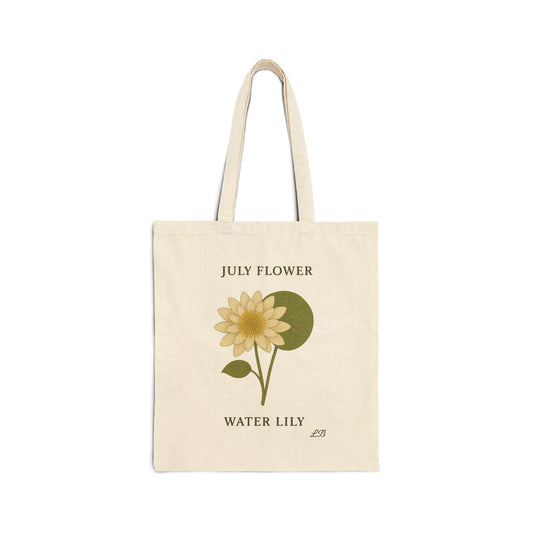 Bloom by Month Tote Bag - July - Water Lily