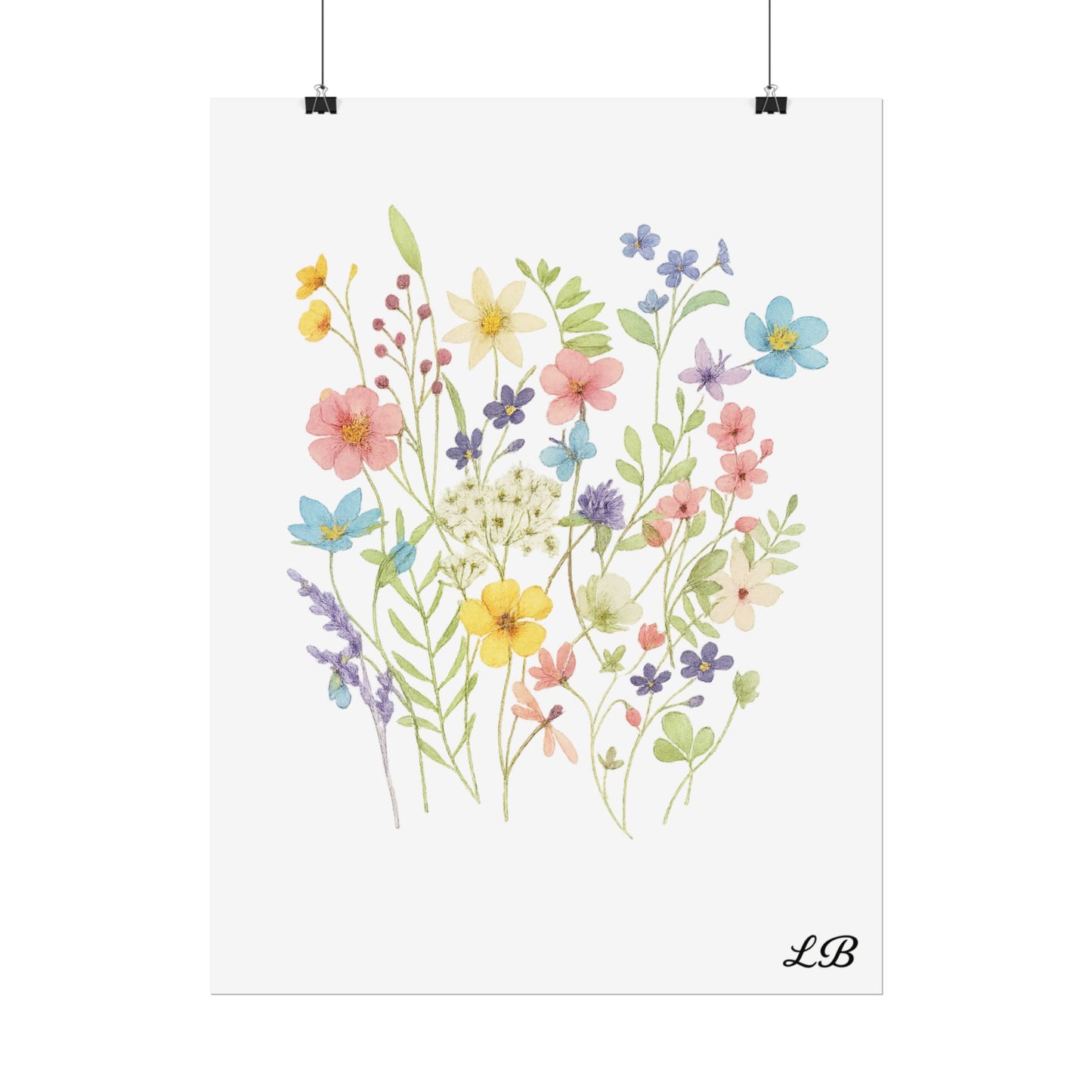 Floral Print Wall Poster - Watercolor Wilds