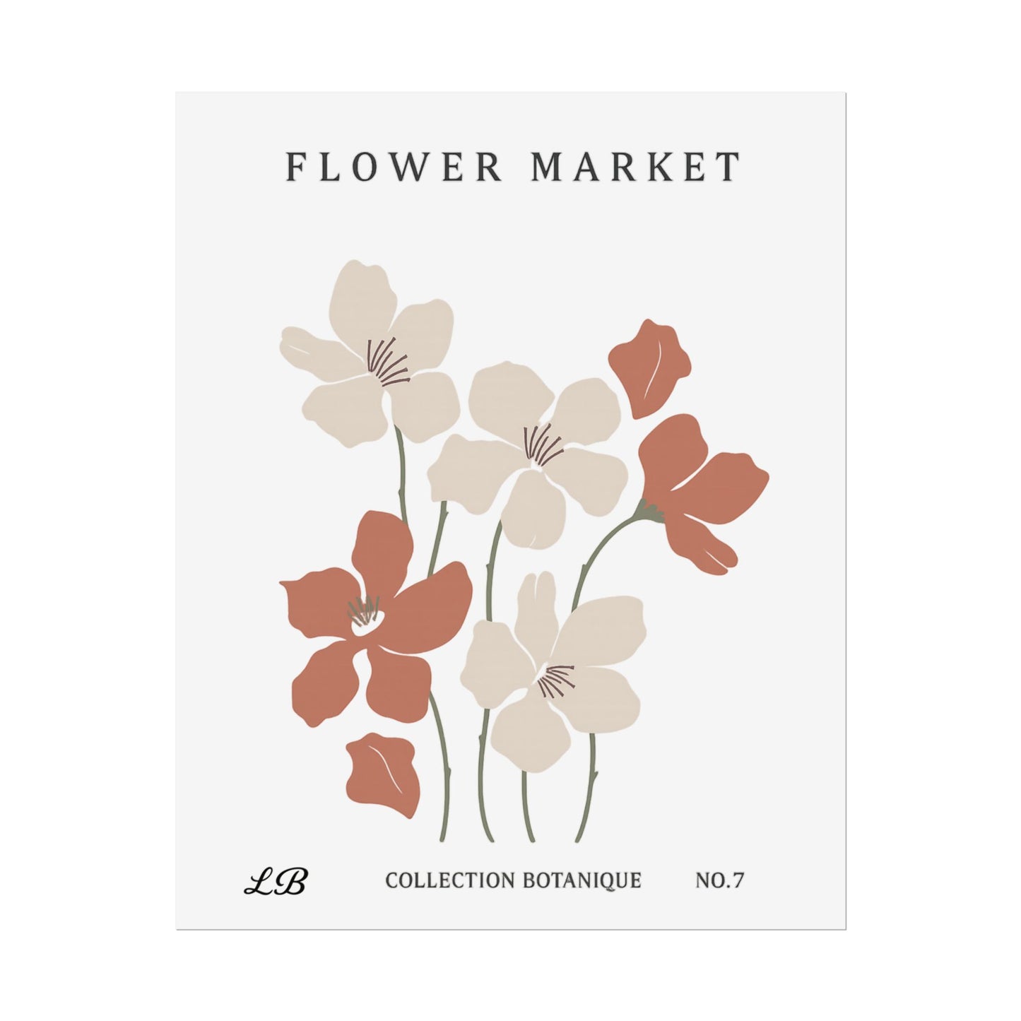 Floral Print Wall Poster - Meadow Market
