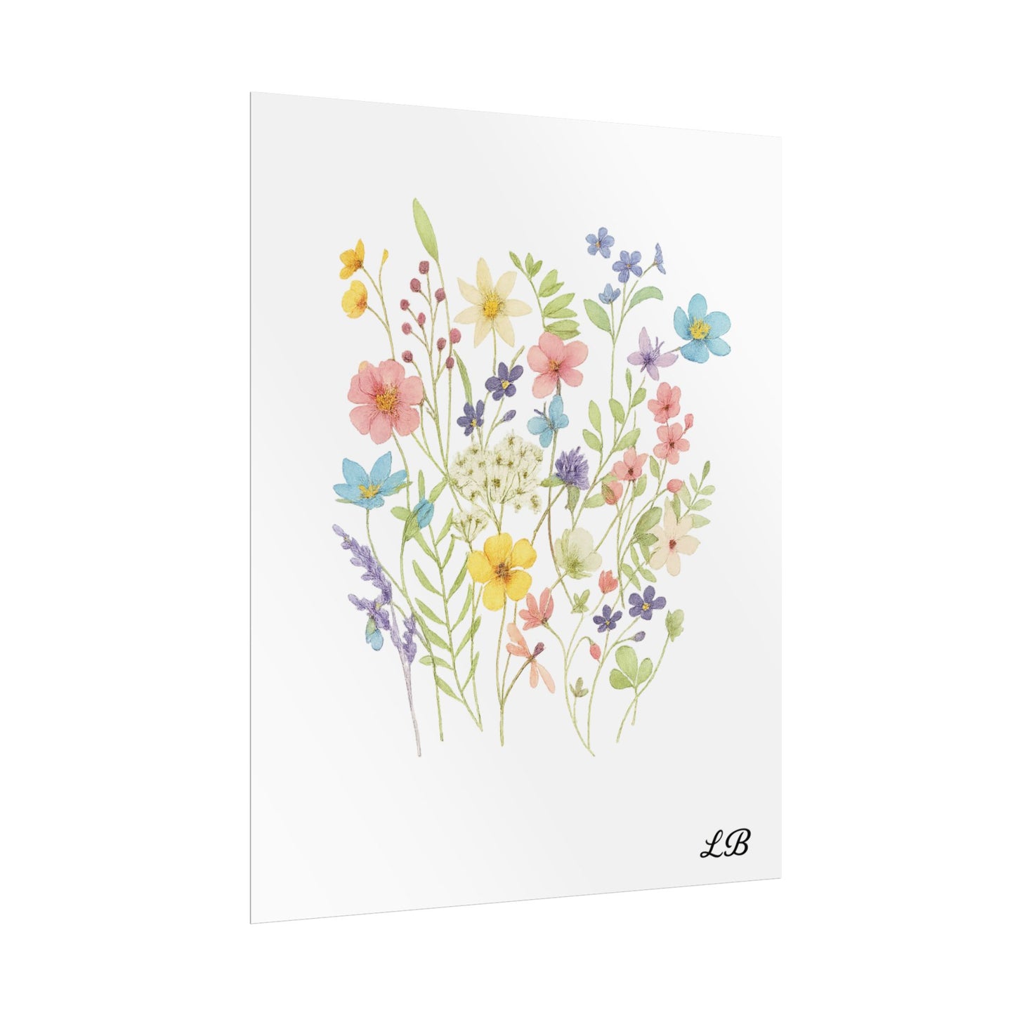 Floral Print Wall Poster - Watercolor Wilds