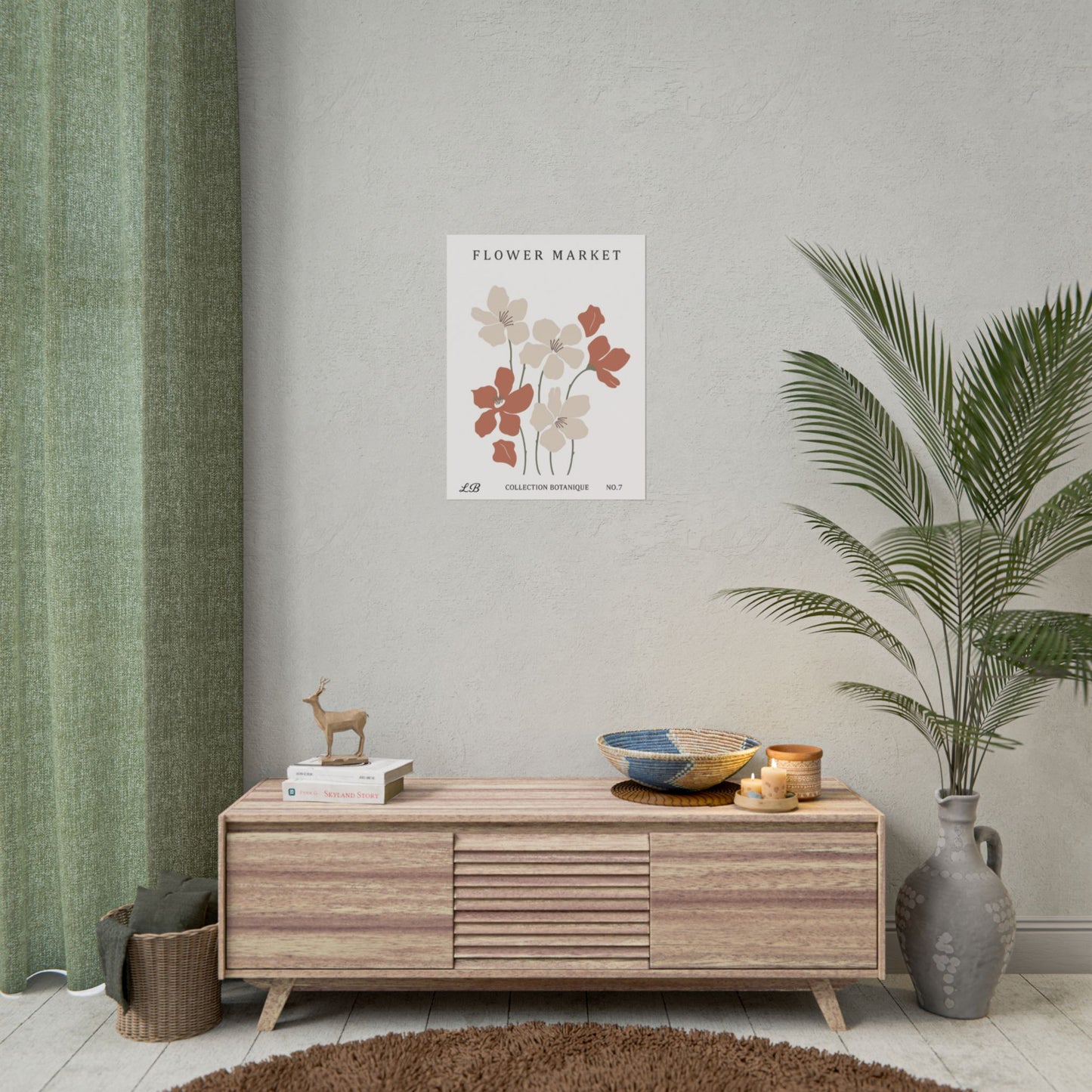 Floral Print Wall Poster - Meadow Market