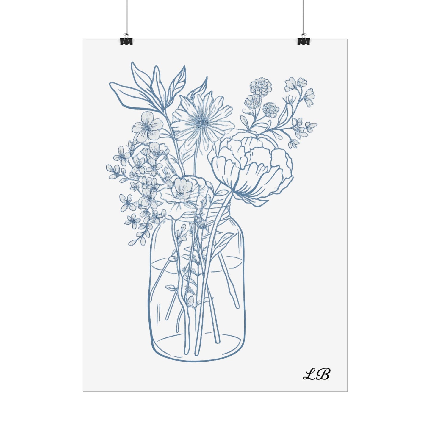 Floral Print Wall Poster - Jar of Botanicals