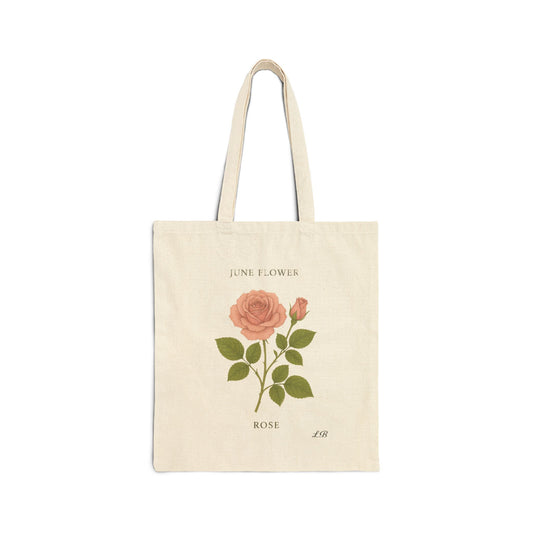 Bloom by Month Tote Bag - June - Rose