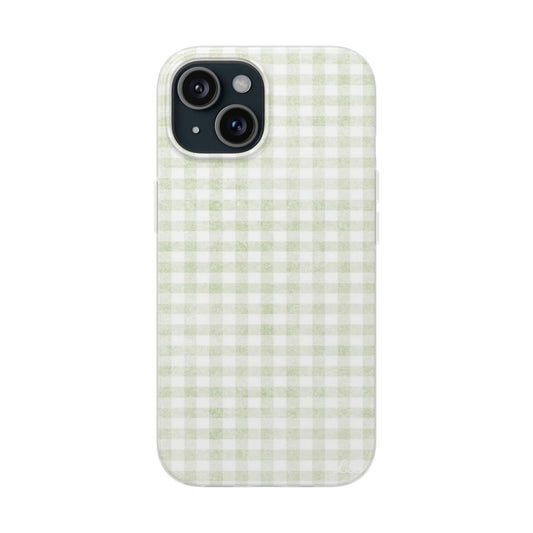 Gingham Sage Phone Case