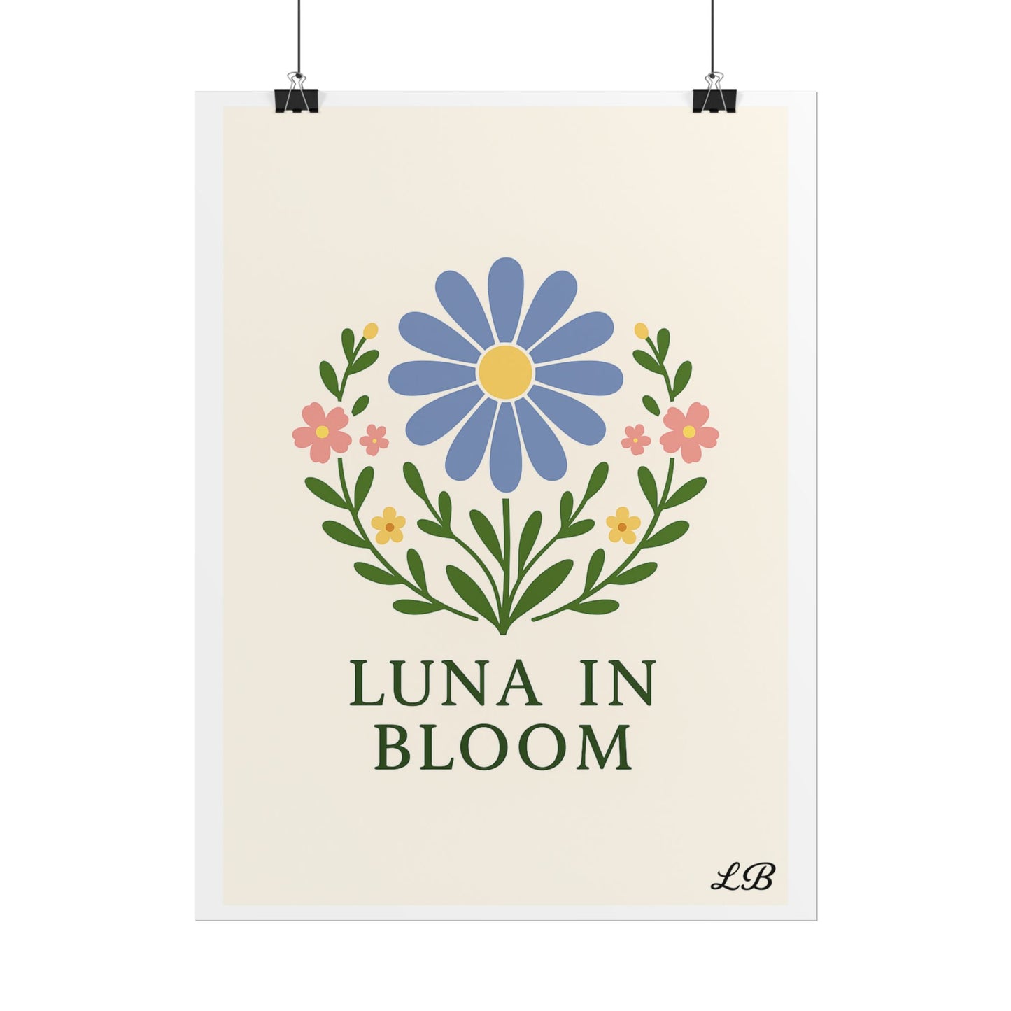Floral Print Wall Poster - Luna Original - Grace