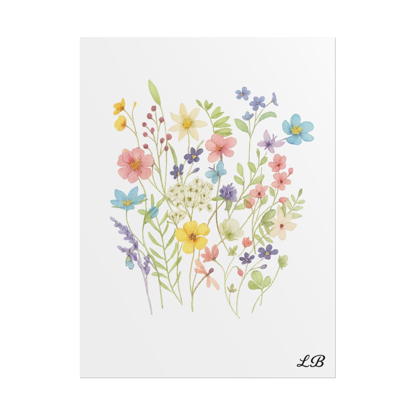 Floral Print Wall Poster - Watercolor Wilds