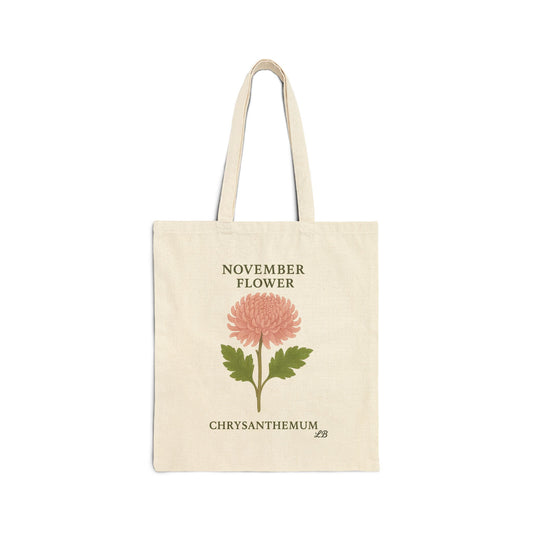 Bloom by Month Tote Bag - November - Chrysanthemum