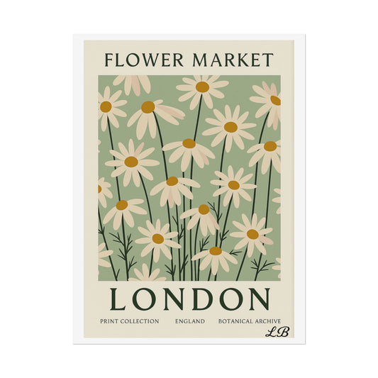 Floral Print Wall Poster - London Olive Bloom