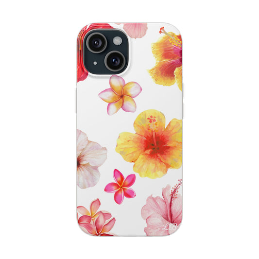 Hibiscus Haze Phone Case - White