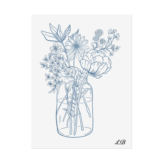 Floral Print Wall Poster - Jar of Botanicals
