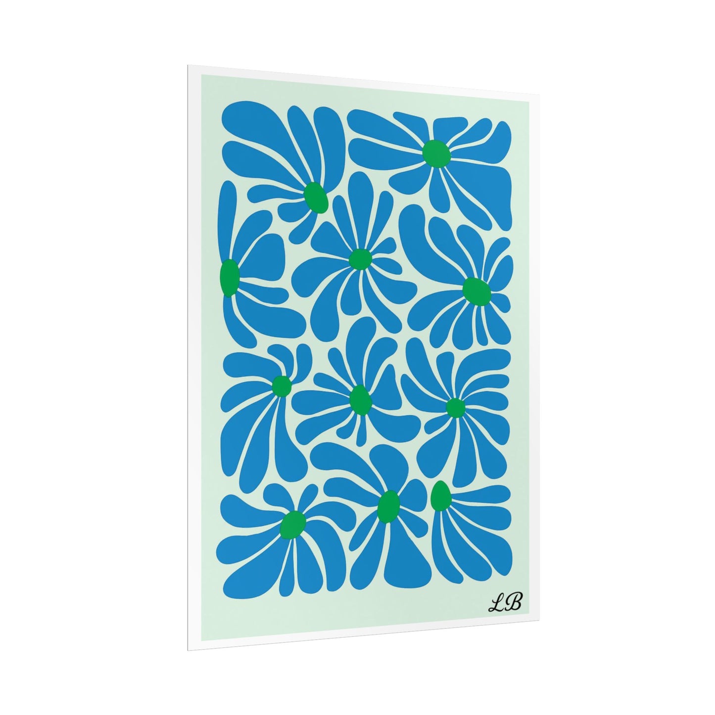 Floral Print Wall Poster - Ocean Petal