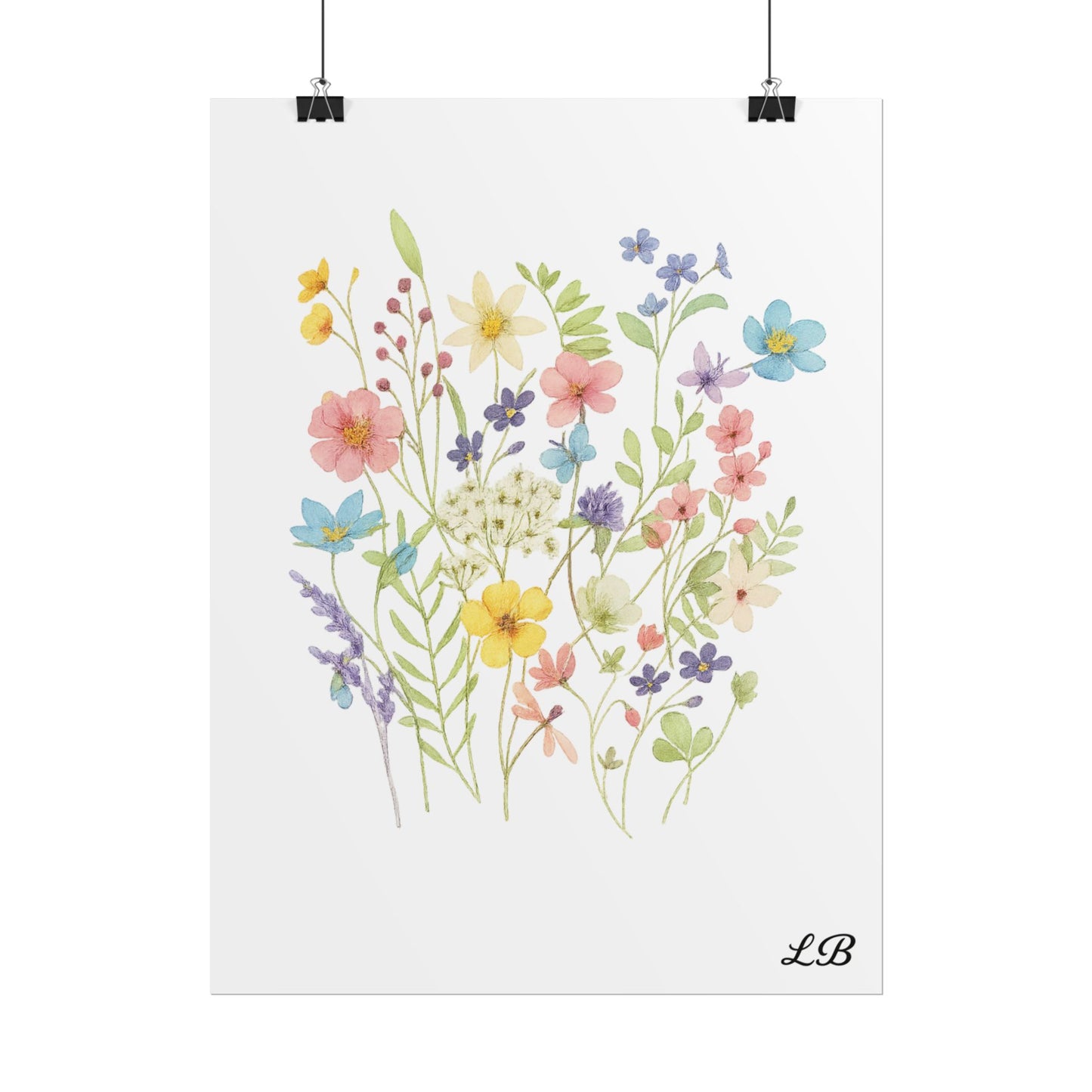 Floral Print Wall Poster - Watercolor Wilds