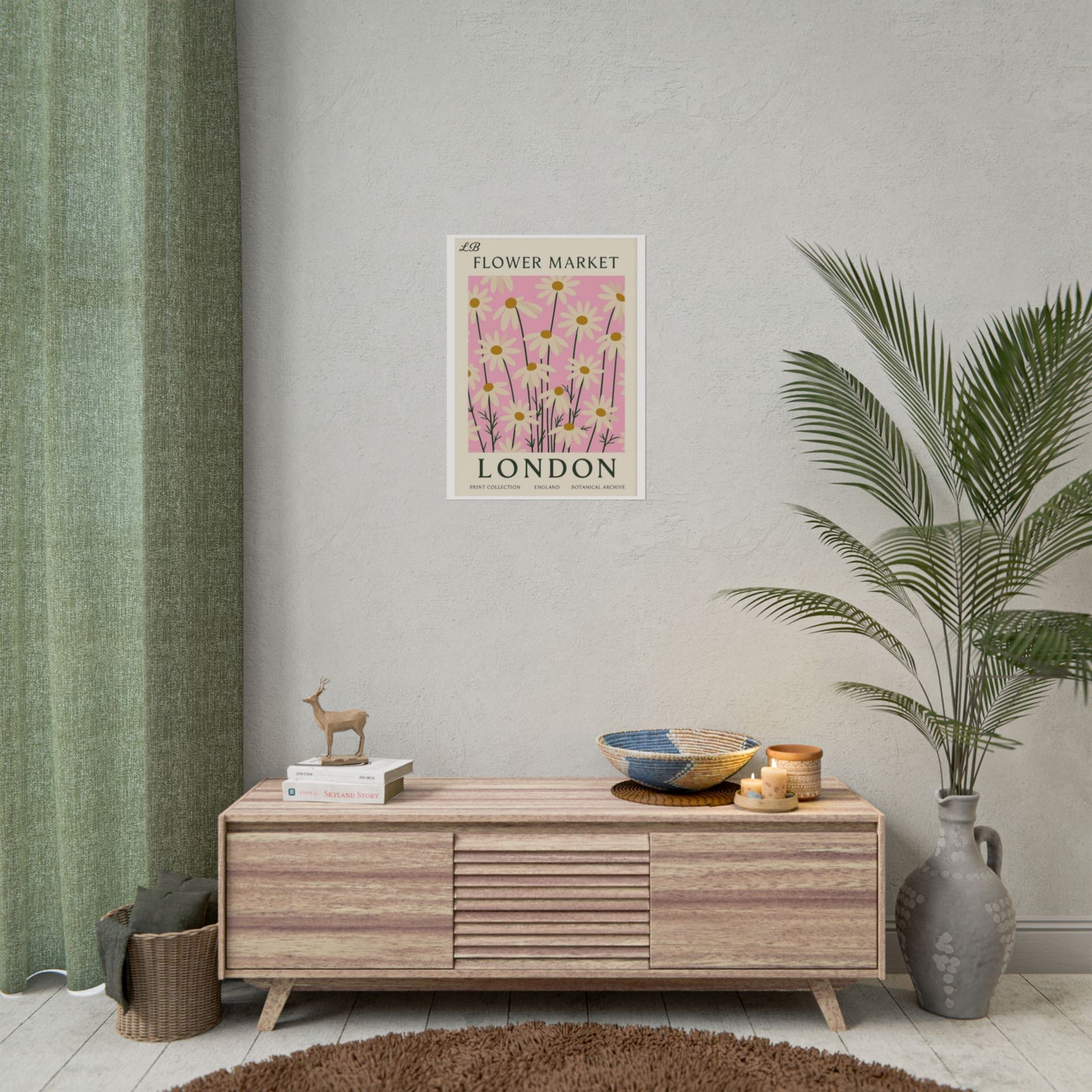 Floral Print Wall Poster - London Bloom