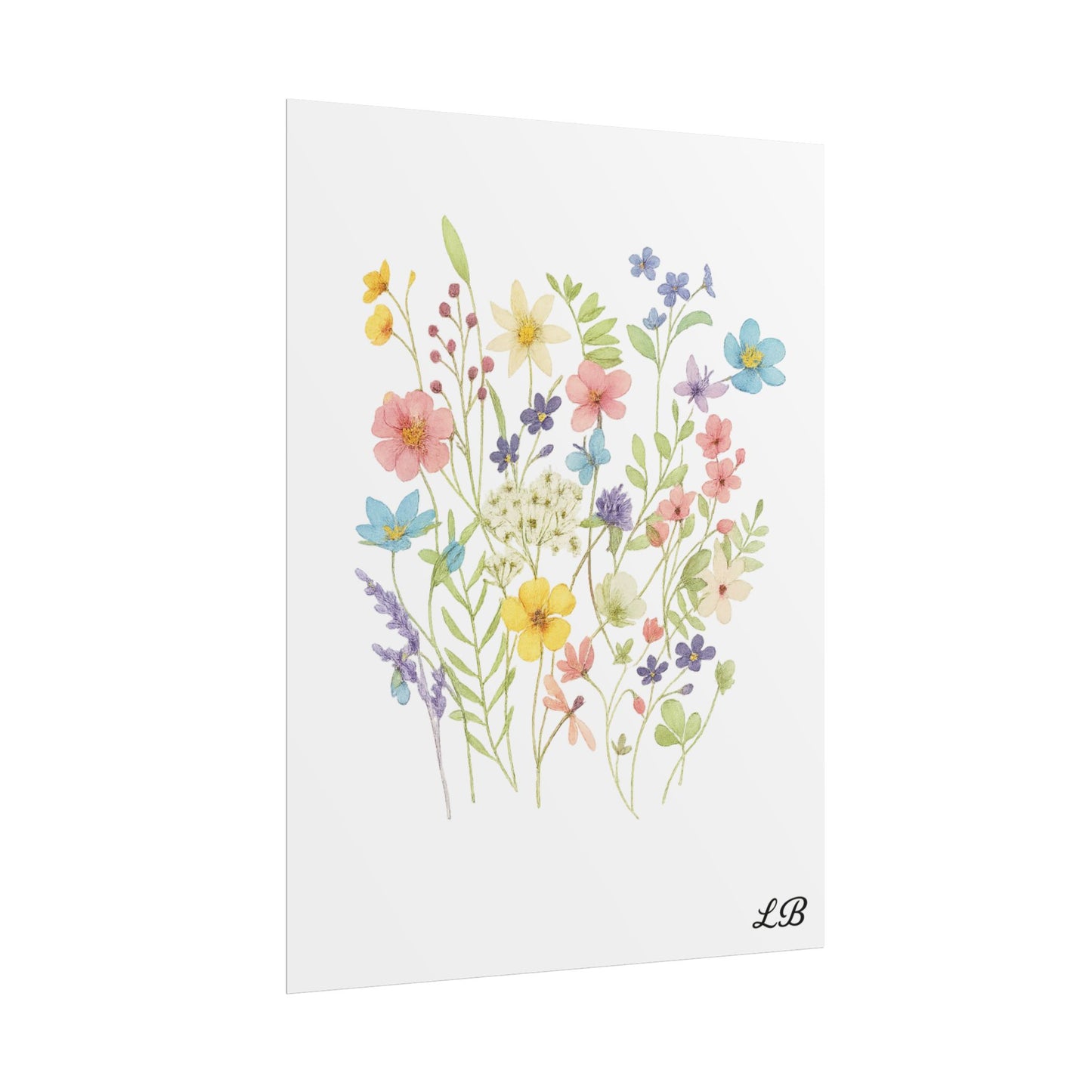 Floral Print Wall Poster - Watercolor Wilds