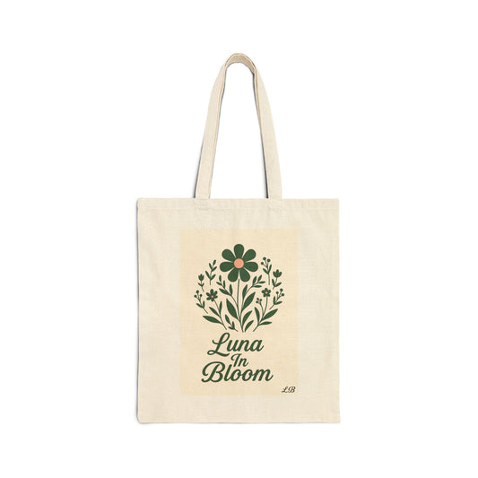 Floral Cotton Canvas Tote Bag - Luna Original - Soul