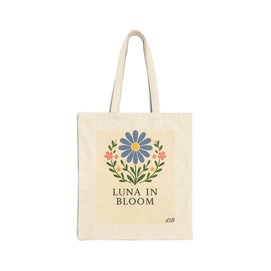 Floral Cotton Canvas Tote Bag - Luna Original - Grace